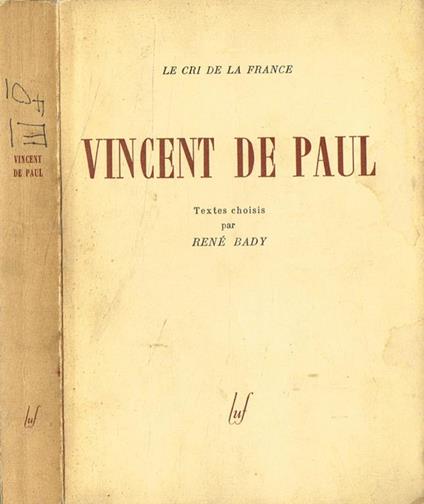 Vincent De Paul - copertina