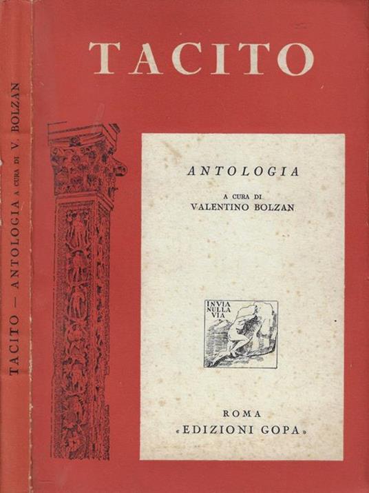 Tacito. Antologia - copertina