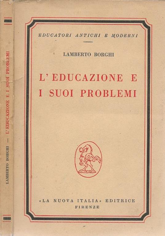 L' educazione e i suoi problemi - copertina