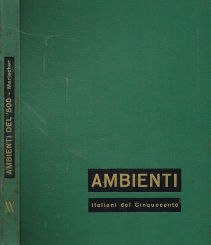 Ambienti italiani del Cinquecento - copertina