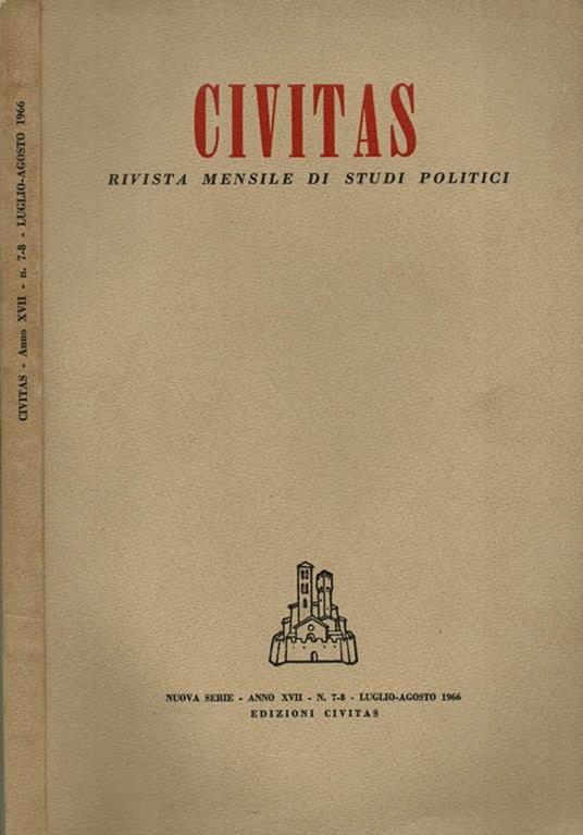 Civitas. Rivista mensile di Studi Politici - copertina