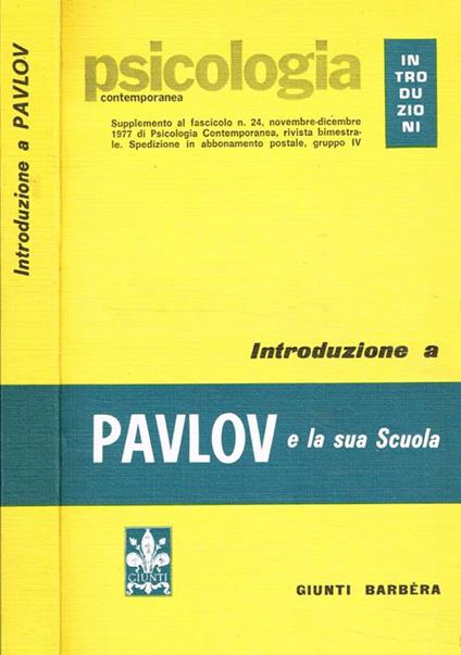 Introduzione a Pavlov e la sua scuola - copertina