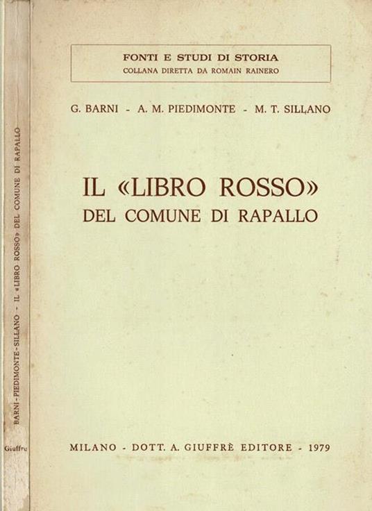 Il " Libro Rosso del Comune di Rapallo - copertina