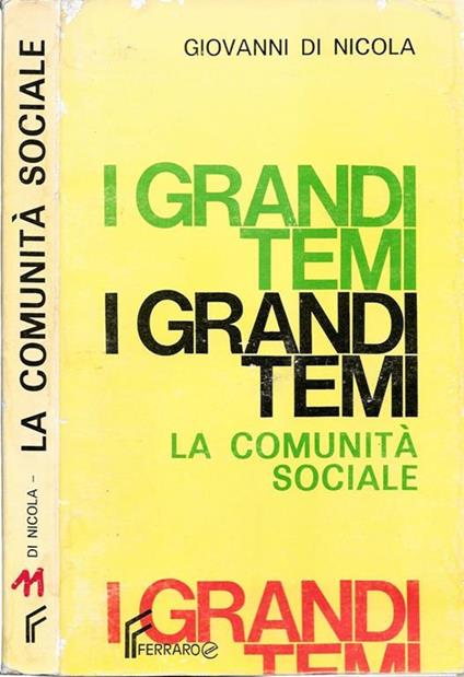 La comunità sociale - copertina