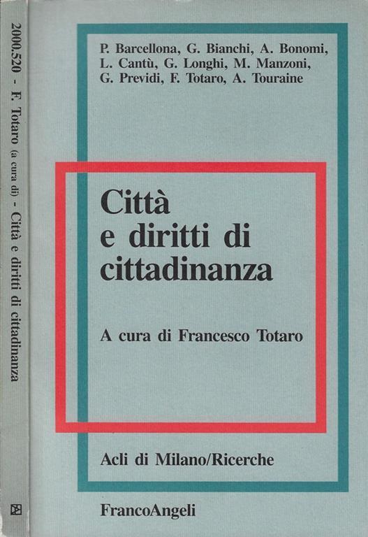 Città e diritti di cittadinanza - copertina