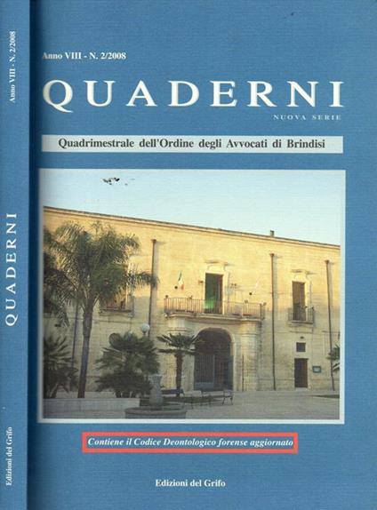 Quaderni - ANNO VIII - N. 2/ 2008 - copertina