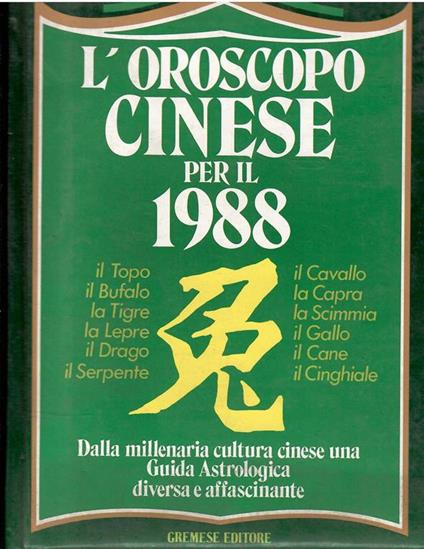 L' Oroscopo Cinese per Il 1988 - Neil Somerville - copertina