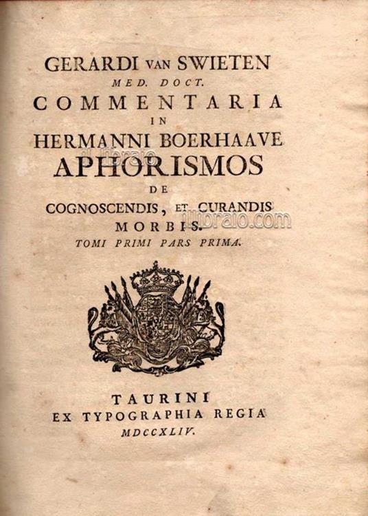 Commentaria in hermanni boerhaave aphorismos de cognoscendis et curandis morbis - copertina