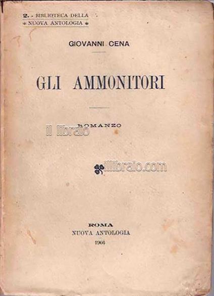 Gli ammonitori - Giovanni Cena - copertina