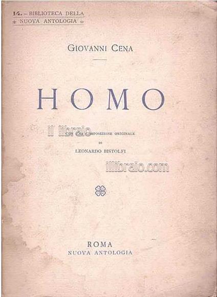 Homo - Giovanni Cena - copertina