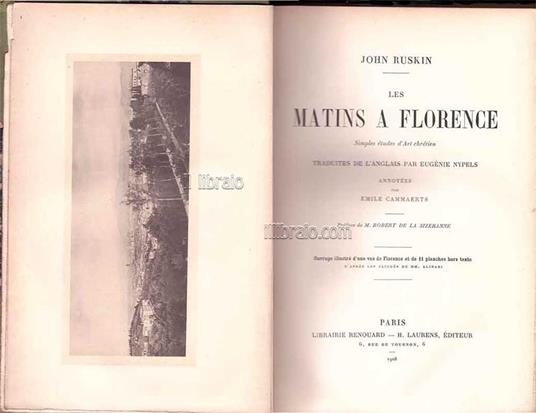 Les matins a Florence. Simples études d'Art chrétien - Jahn Ruskin - copertina