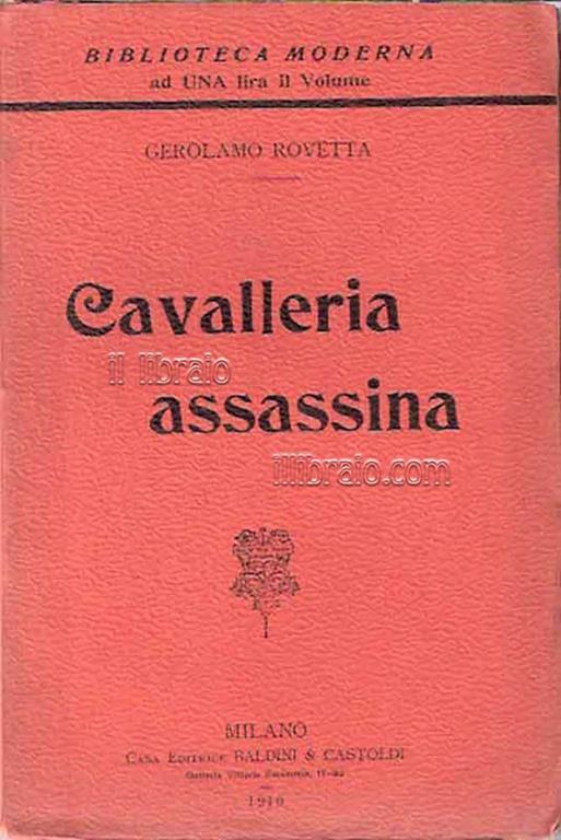 Cavalleria Assassina - Gerolamo Rovetta - copertina