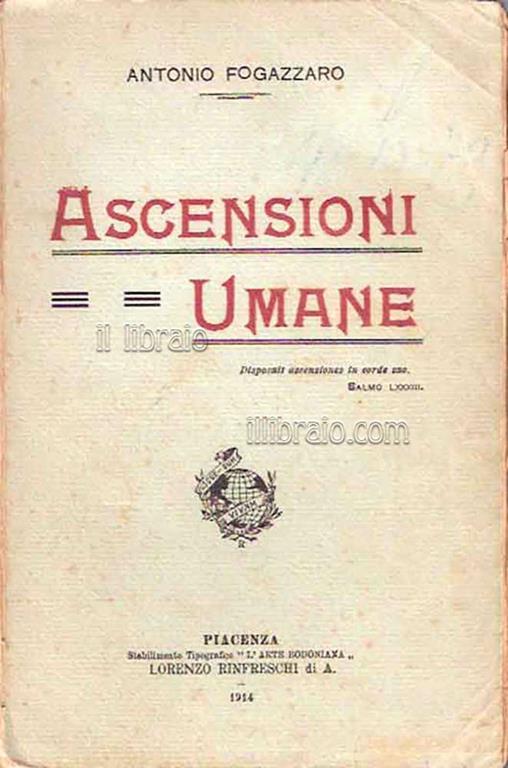 Ascensioni umane - Antonio Fogazzaro - copertina