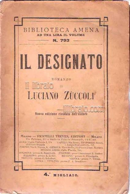 Il Designato - Luciano Zuccoli - copertina