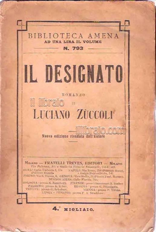 Il Designato - Luciano Zuccoli - copertina