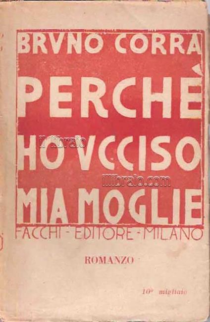 Perché ho ucciso mia moglie - Bruno Corra - copertina