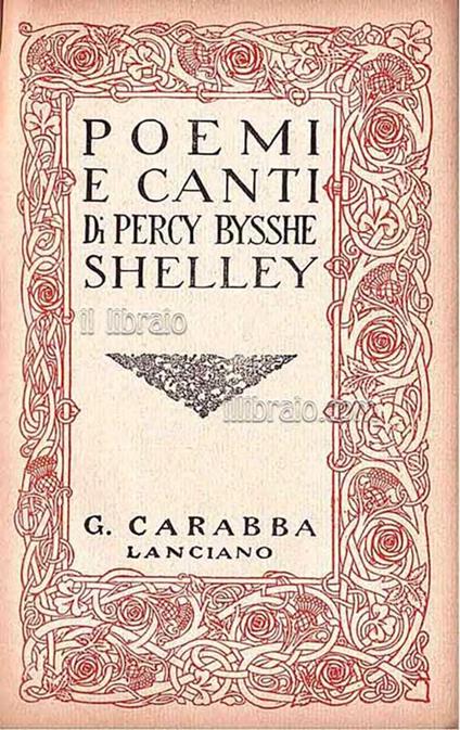 Canti E Poemi - Percy Bysshe Shelley - copertina