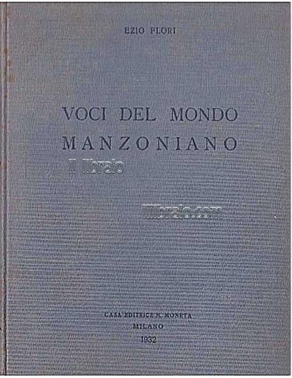 Voci del mondo manzoniano - Ezio Flori - copertina