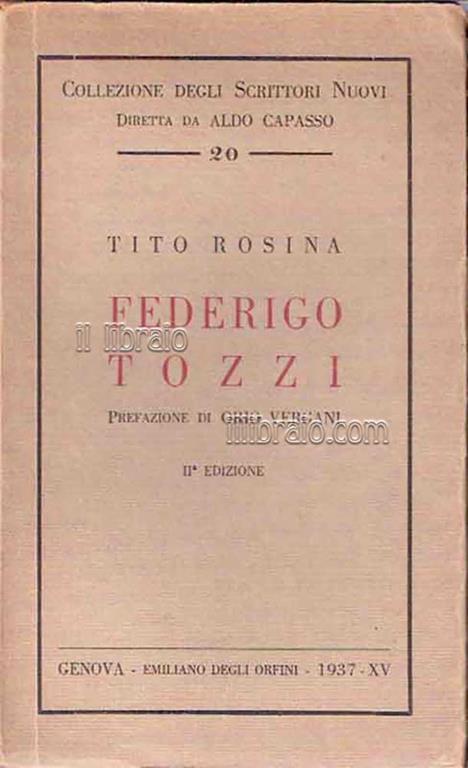 Federigo Tozzi - Tito Rosina - copertina