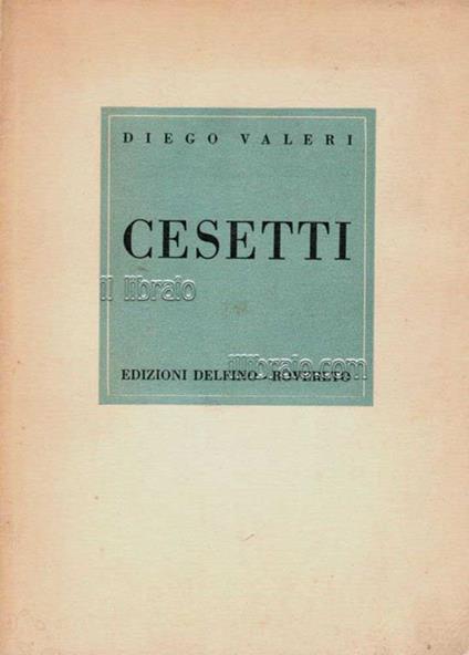 Giuseppe Cesetti - Diego Valeri - copertina