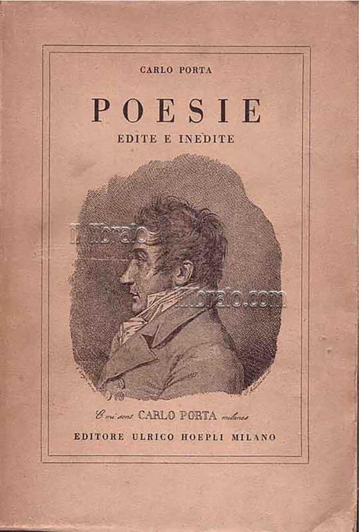 Poesie edite e inedite - Carlo Porta - copertina