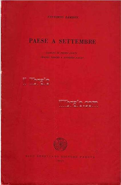 Paese a settembre - Vittorio Zambon - copertina