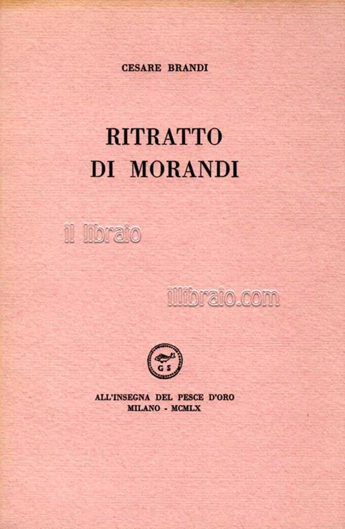 Ritratto di Morandi - Cesare Brandi - copertina