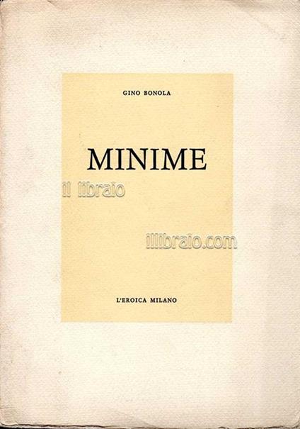 Minime - Gino Bonola - copertina