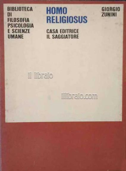 Homo religiosus - Giorgio Zunini - copertina
