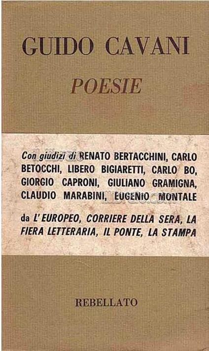 Poesie - Guido Cavani - copertina