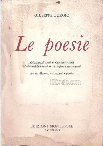 Le Poesie - G. Roberto Burgio - copertina