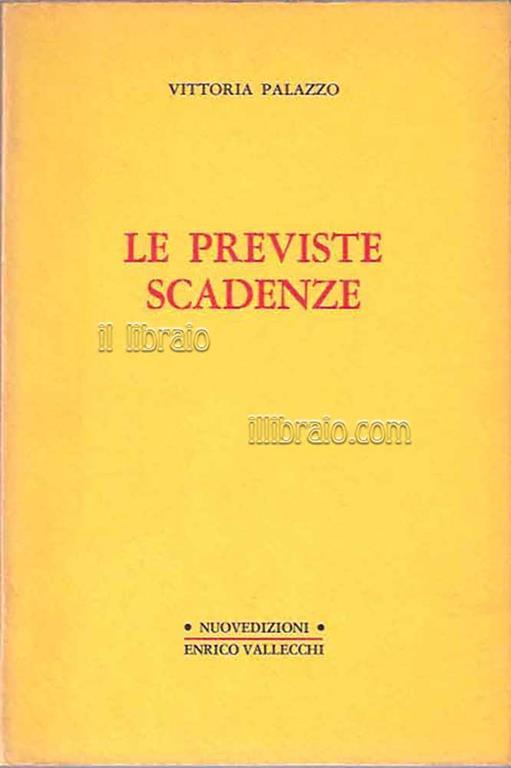 Le previste scadenze - Vittoria Palazzo - copertina