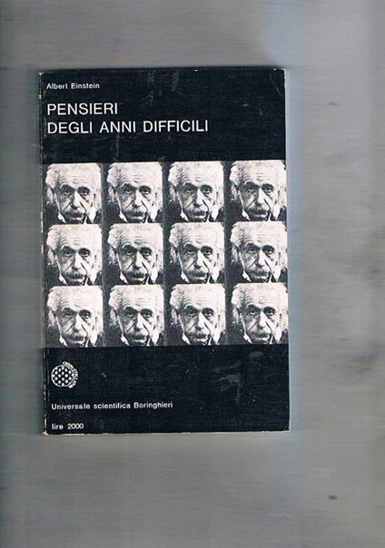 Pensiri degli anni difficili - Albert Einstein - copertina