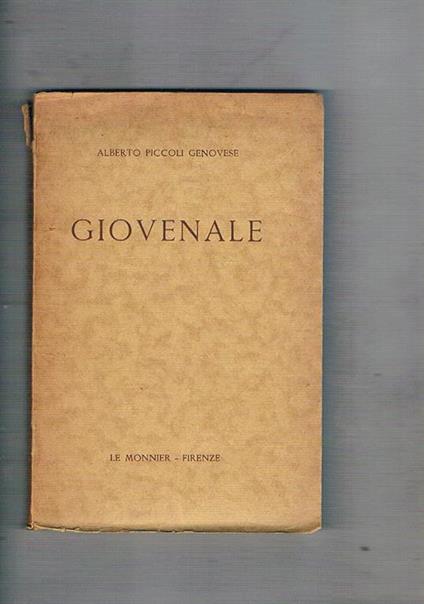 Giovenale - Alberto Piccoli Genovese - copertina