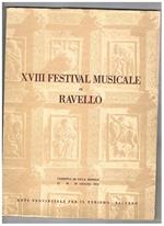 XVIII festival musicale di Ravello, giardino di Villa Rufolo 17-29 giugno 1970. Programma dei conceri dell'orchestra filarmonica di Dresda DDR