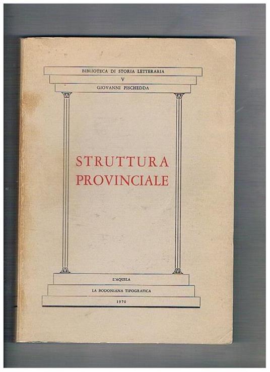 Struttura provinciale - Giovanni Pischedda - copertina