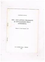 XXX. Due antichi frammenti di divulgazione della Commedia. Estratto da Studi Danteschi LIV