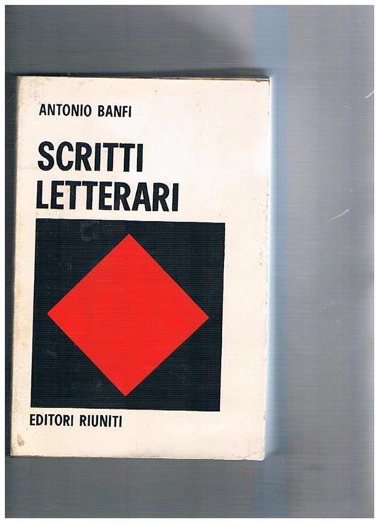 Scritti letterari - Antonio Banfi - copertina