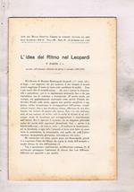 L' idea del Ritmo in Leopardi. Estratto dagli atti del Reale Istit. Veneto di scienze lettere ed arti anno CII 1942-43