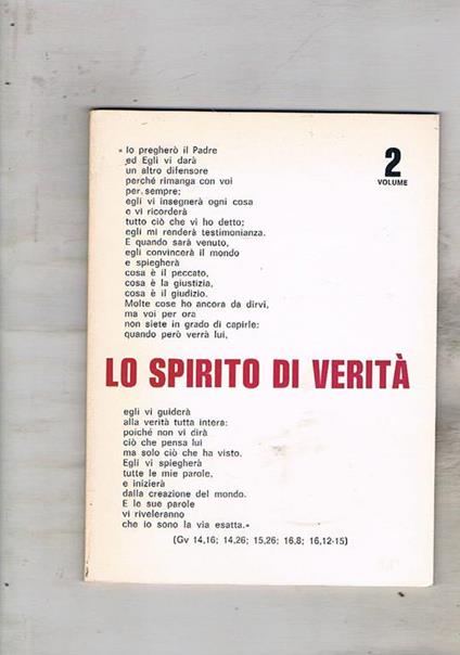 Lo spirito di verità. Supplemento al n° 2 di Pratichiamo l'assicurazione rivista di pratica e teoria del diritto - copertina