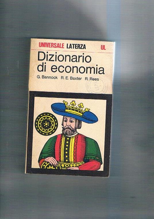 Dizionario di economia - Graham Bannock - copertina