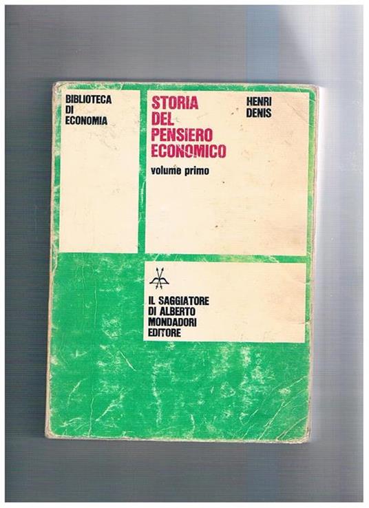 Storia del pensiero economico vol. I-II - Henri Denis - copertina