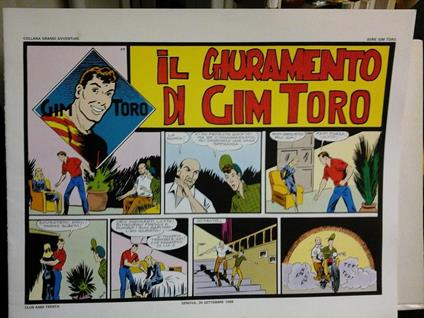 Il giuramento di Gim Toro. Collana grandi avventure serie Gim Toro n° 26. Anastatica tirata in 200 copie - Andrea Lavezzolo - copertina