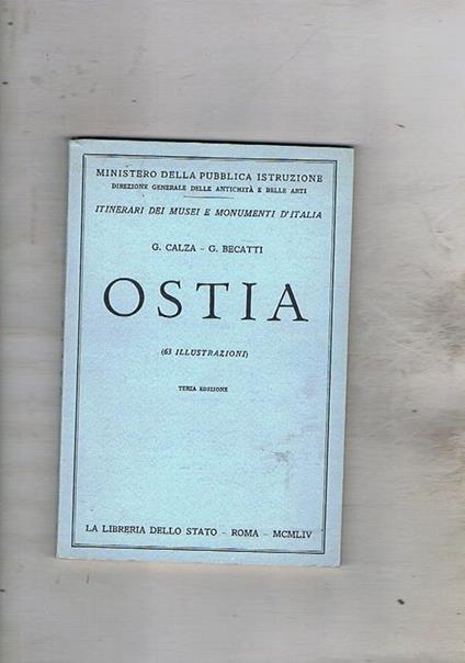 Ostia. Coll. Itinerari dei musei e nomumenti - G. Carlo Calza - copertina