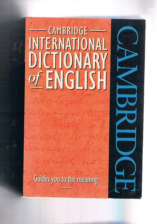 Cambridge international dictionary of English - copertina