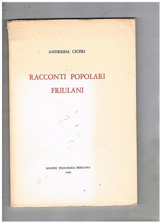 Racconti popolari friulani - Andreina Ciceri - copertina