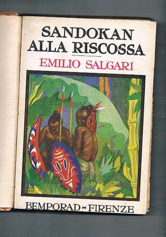 Sandokan alla riscossa. Avventure con 6 tav. f.t. di G. D'Amato - Emilio Salgari - copertina