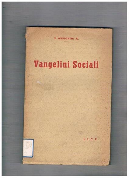 Vangelini Sociali - P. A. Arrighini - copertina