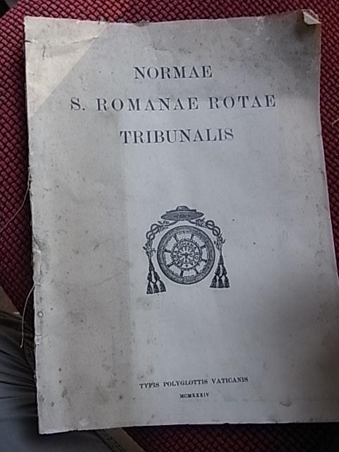 Normae S. Romanae Rotae Tribunalis - copertina