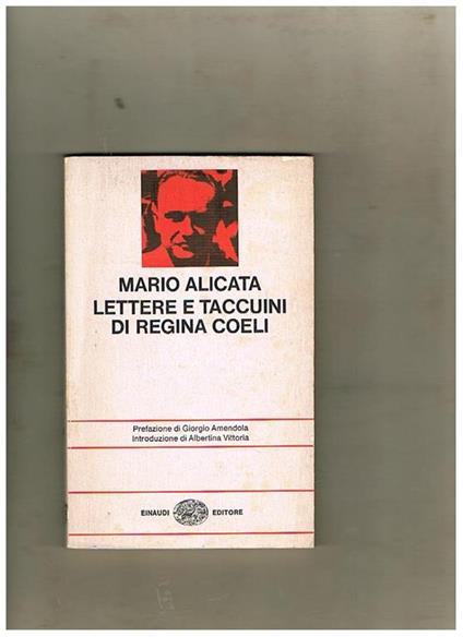 Lettere e taccuini di Regina Coeli (1943) - Mario Alicata - copertina